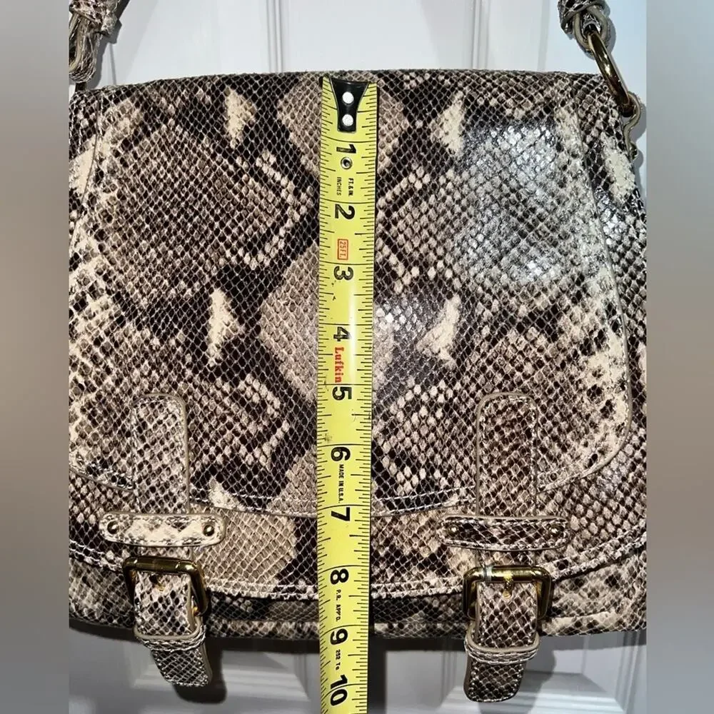 Cynthia Rowley Faux Snakeskin Leather Hobo Bag